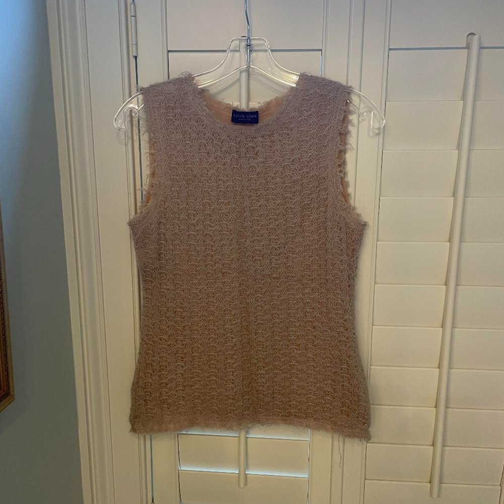 Future Ozbek tank, Women's Tank, USA Size 8, Soft pink/khaki